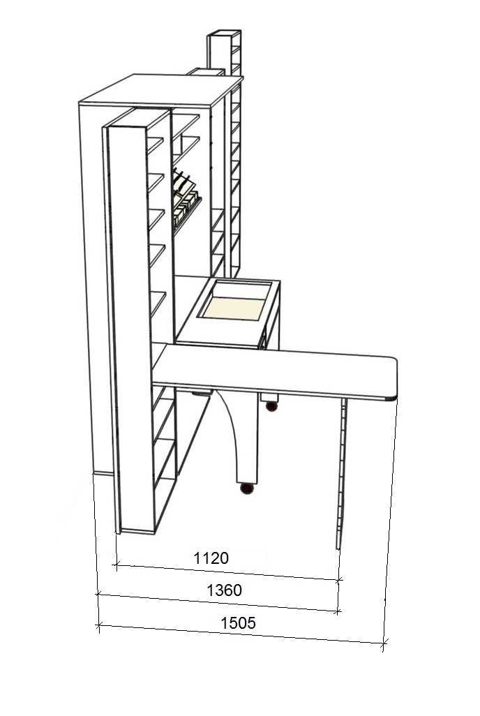 Габаритные размеры швейного стола